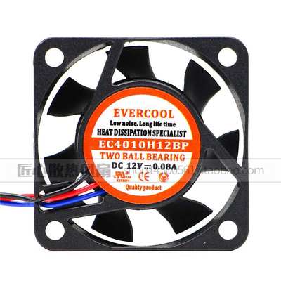 捷冷 EVERCOOL 4010 EC4010H12BA/BP 12V 0.08A 4CM CPU 机箱风扇