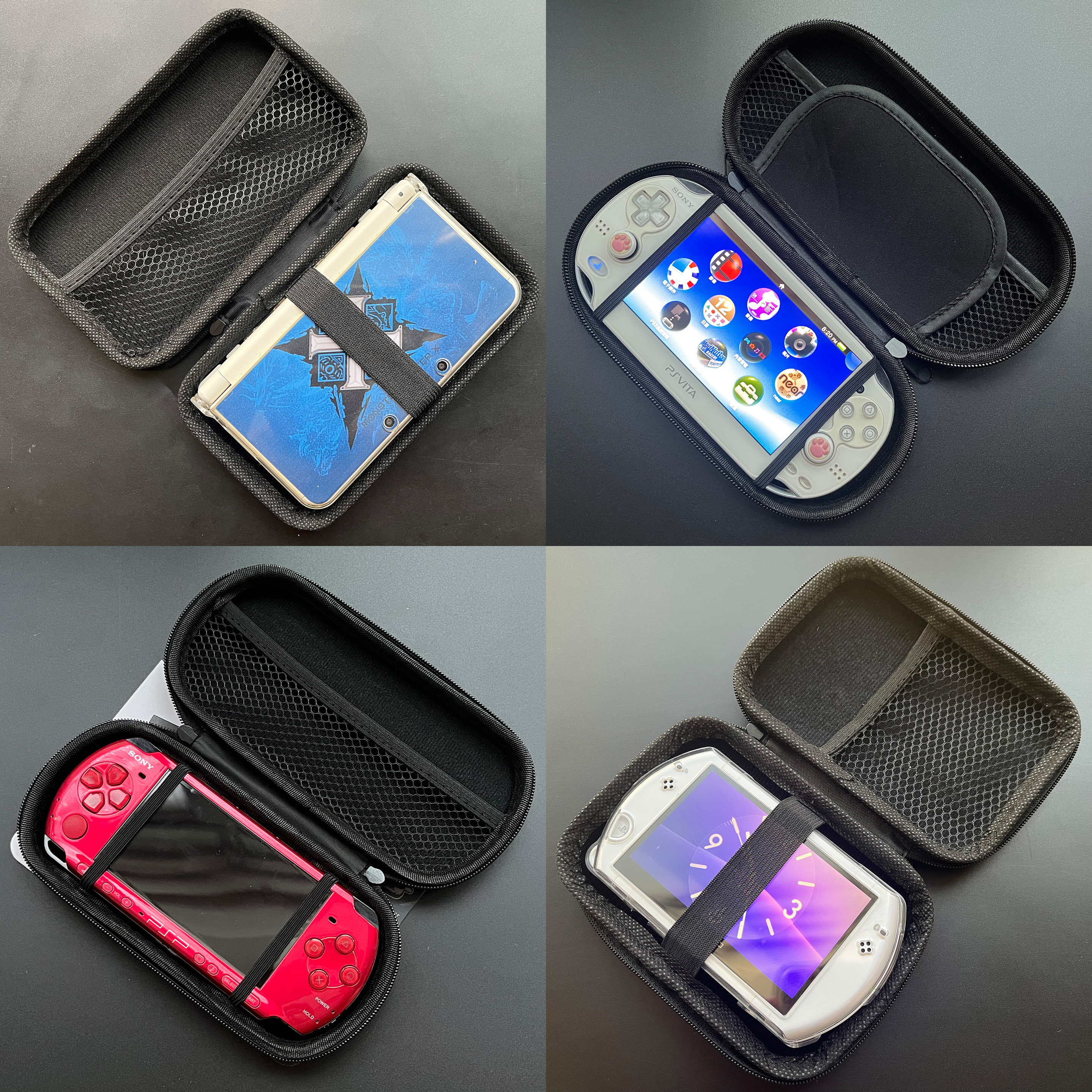 new3ds收纳包psp保护包pspgo拉链包psv2000硬包psv1000保护收藏包