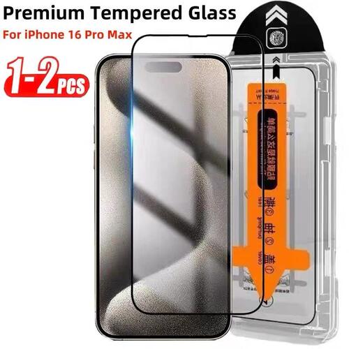 1-2PCS Premium Tempered Glass For iPhone 16 15 Pro Max 15Plus 17 air 17pro 14 13适用苹果12 11 16e