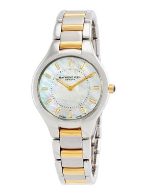 代购Raymond weil雷蒙威女士腕表计时夜光防水日历钢带双色