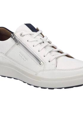 代购JOSEF SEIBEL男士休闲鞋透气轻便软底舒适白色侧拉链圆头