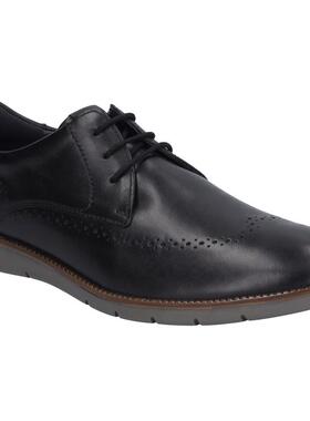 代购JOSEF SEIBEL男士正装鞋透气软底轻便耐磨黑色圆头系带