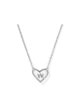 代购Kendra Scott女士项链简约时尚个性精致心形字母W珍珠母内嵌