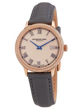 代购Raymond weil雷蒙威女士腕表日期防水夜光防刮皮带镶钻