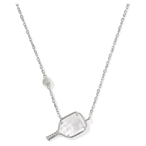 代购Kendra Scott女士项链精致时尚轻盈简约银色珍珠母金属链条