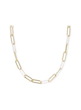 代购Kendra Scott女士项链简约精致百搭可调节14k镀金黄铜纸夹链