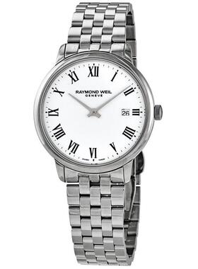 代购Raymond weil雷蒙威男士腕表日期夜光计时走时钢带金属防水