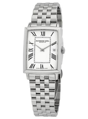 代购Raymond weil雷蒙威男士腕表日期夜光计时防刮钢带金属矩形