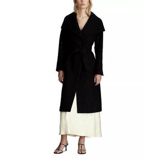 外套简约百搭舒适保暖日常休闲黑色收腰经典 正品 ba&sh女式 代购 款