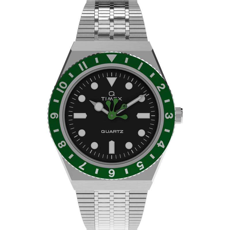 代购Timex天美时男女腕表计时夜光日期测速金属防水钢带银色