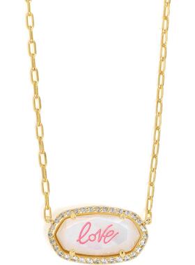 代购Kendra Scott女士项链时尚优雅精致闪耀金色链条贝壳石