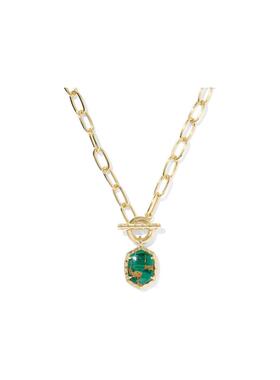 代购Kendra Scott女士项链闪耀精致时尚优雅金色椭圆形吊坠