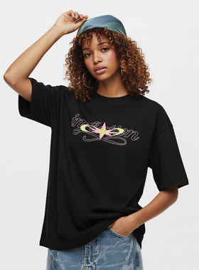 捷展男装|行运重磅印花T恤2026年春夏季新款潮牌风宽松休闲短袖