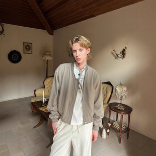 25秋冬拉链通勤简约休闲百搭薄款飞行员外套夹克男女