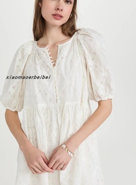 小猫儿美国代购The Great白色甜美复古蕾丝气质文艺范连衣裙裙子