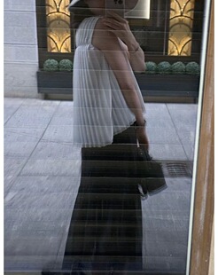 小猫儿美国代购直邮Vince白色飘逸褶皱上衣