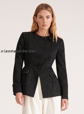 小猫儿美国代购Veronica Beard黑色女士收腰显瘦秋季修身外套西服