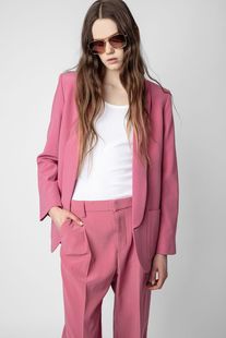 外套西服 Voltaire复古气质粉色收腰西装 小猫儿美国代购 直邮Zadig