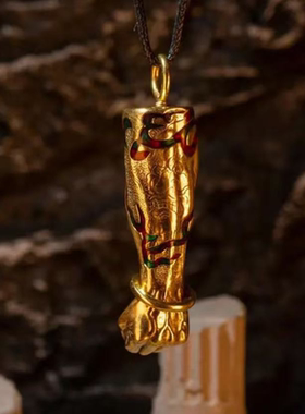 敦煌风金刚力士像手臂拳头吊坠