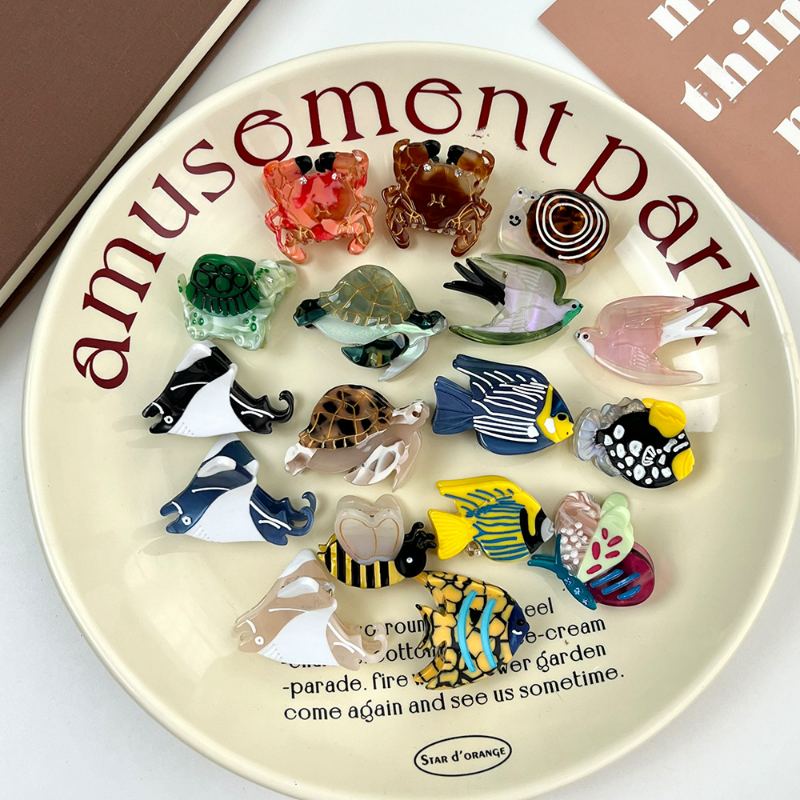 海洋系列醋酸发夹海龟螃蟹小鱼