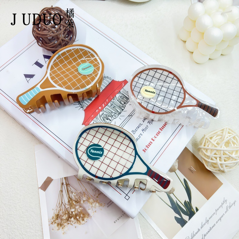 网球拍发夹高级感亚克力抓夹