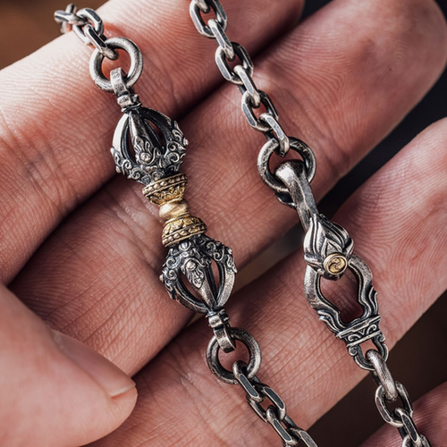 金刚降魔杵项链泰银复古男女