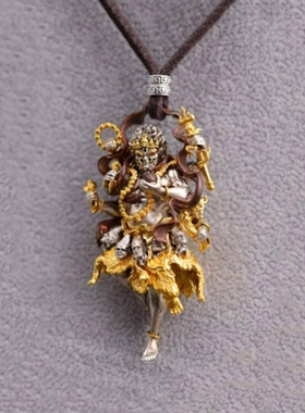 武财神大黑天藏传吊坠民族风项链