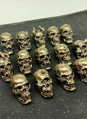 创意趣味小众霸气多款骷髅系列刀坠EDC伞绳坠推牌坠弹弓坠DIY饰品