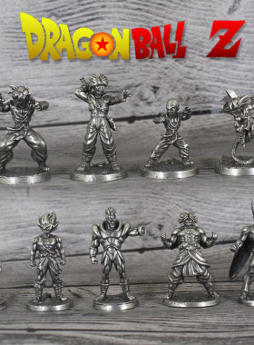 黄铜兵人手办模型龙珠Z卡卡罗特贝吉塔白铜金属小人男生生日礼物
