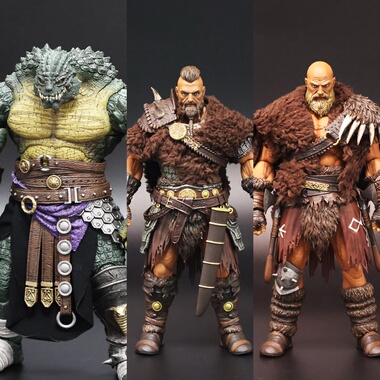 预定定金XesRay 角斗士荣耀之战 7波 鳄鱼人 克里姆哈特 可动人偶