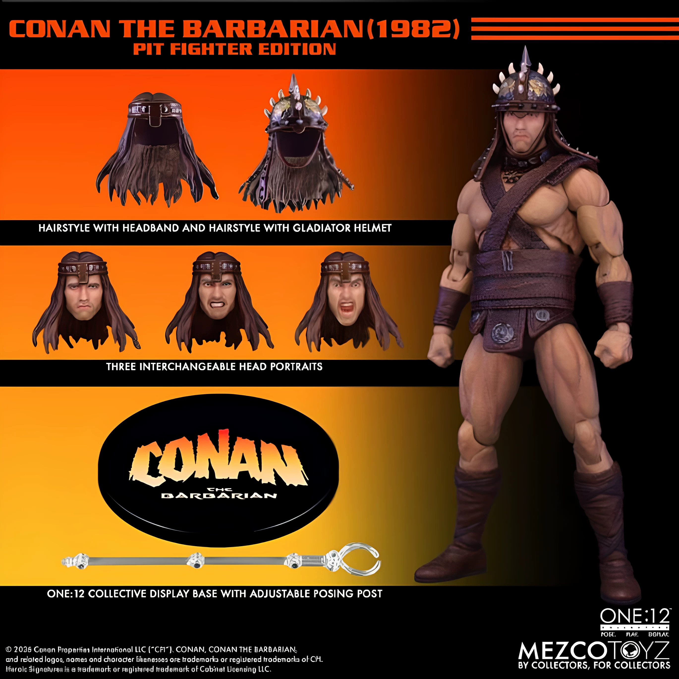 预定MEZCO 蚂蚁 6寸关节可动人偶 电影1982蛮王柯南 竞技场斗士版