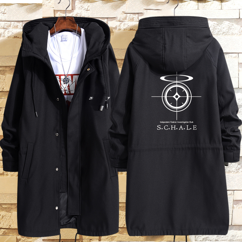 碧蓝档案游戏BA衣服动漫周边二次元外套男日系宽松中长款风衣痛衣