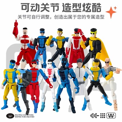 无敌少侠可动手办玩具马克9L3d多关节人偶人仔极恶全能布鲁可周边