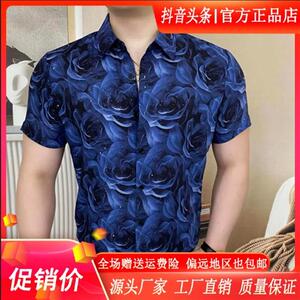 衣凡欧品男装专柜轻奢无痕男士夏季翻领短袖休闲无痕衬衫透气衬衣
