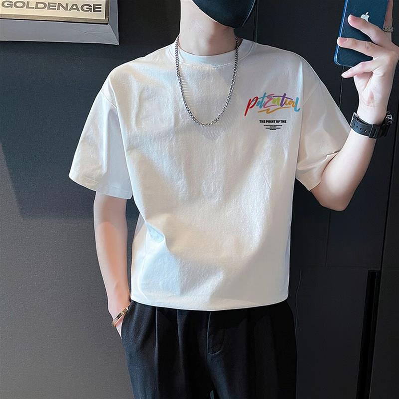 亿新痞帅2026纯棉短袖T恤新款男女款夏季网红款潮牌男T恤