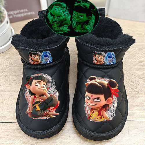 男童雪地靴2025新款加绒加厚棉鞋小童2-3-5岁防水防滑宝宝鞋短靴