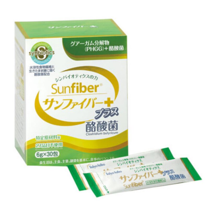 日本代购 太阳化学 水溶性膳食纤维粉+酪酸菌
