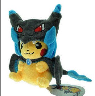 pokemon pikachu charizard hat plush soft toy stuffed animal