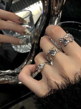 Vintage ring for a dripping women 复古戒指冷淡风 开口水滴形