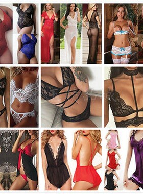 Women's Lingerie Lace Dress Underwear + G-string Nightwear