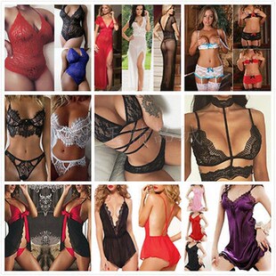 Women's Lingerie Lace Dress Underwear + G-string Nightwear