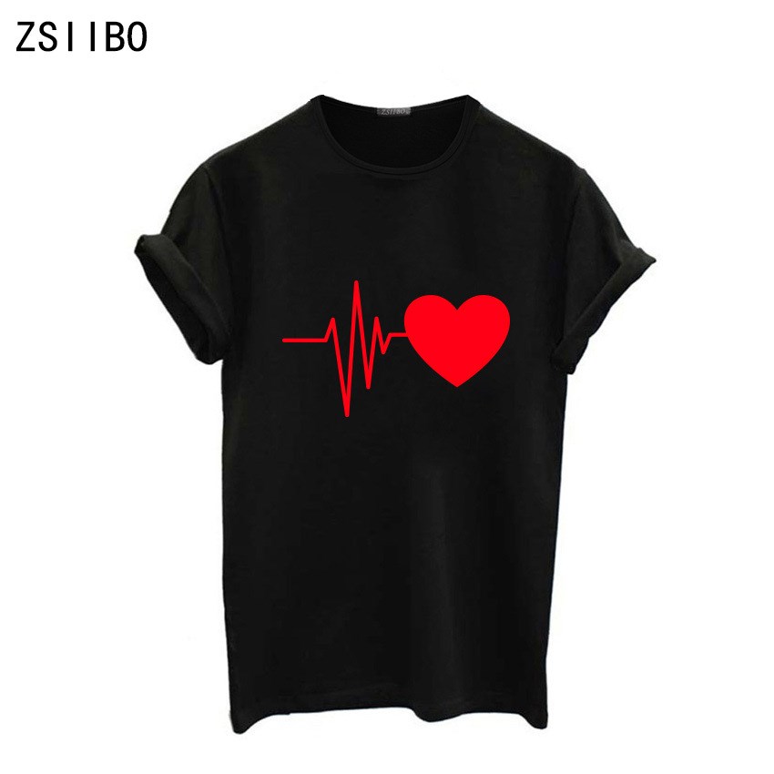 2019 Love Print T Shirt For Womens Summer T-shirt Casual