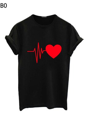 2019 Love Print T Shirt For Womens Summer T-shirt Casual