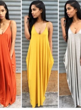 Women Summer Maxi Dress 2017 casual Long Dresses plus size裙