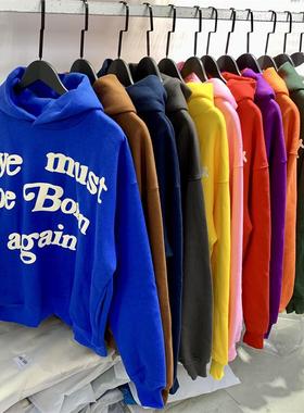 CPFM Kanye West Jerry 重生发泡印花男女美潮加绒高街帽衫卫衣