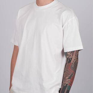 PROCANO25SS 短款32S双纱纯棉纯色短袖T恤圆领宽松打底上衣男春夏