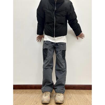 07QWER 通勤户外冲锋裤美式小众机能裤修身直筒大口袋薄款长裤