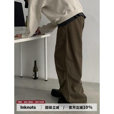 INKNOTS日系复古宽松美式工装裤男og107廓形直筒伞兵休闲丛林长裤