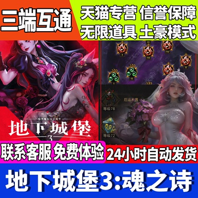 地下城堡3魂之诗手游无限GM后台道具内部号折扣礼包安卓苹果鸿蒙