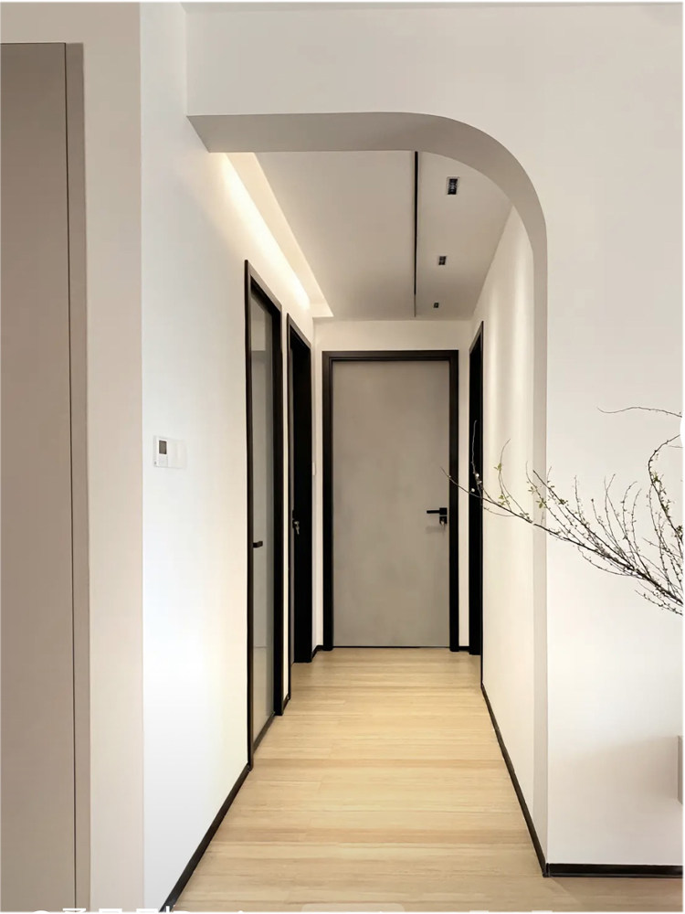 半圆拱形门洞弧造型中法美式过道垭口成品光面石膏线梁托房梁定制